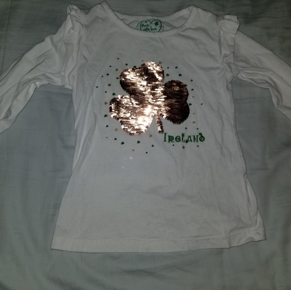 Reberse sequin shirt 3-4 yrs. St. Patty's Day